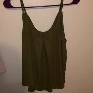 Green sheen tank top, super light and can wear with anything